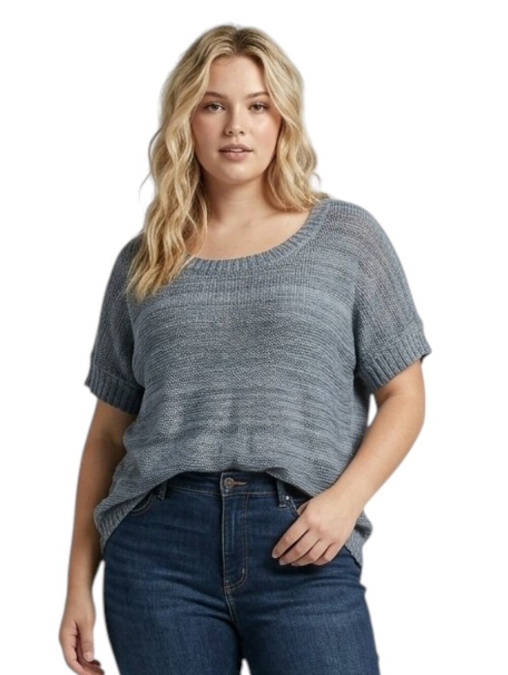 Oversized Sweater XL Gray Short Sleeve Absolutely Creative